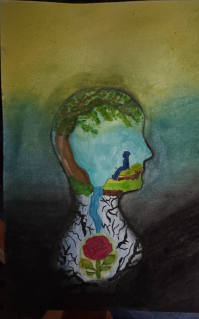 A visual expression of inherited pain and release. The cracks beneath represent what was carried in silence. The glowing figure above rests in peace, while the rose below begins to heal. This is for the pain he couldn’t name— and the freedom we both now hold